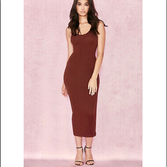 bodycon vest dress in midi length